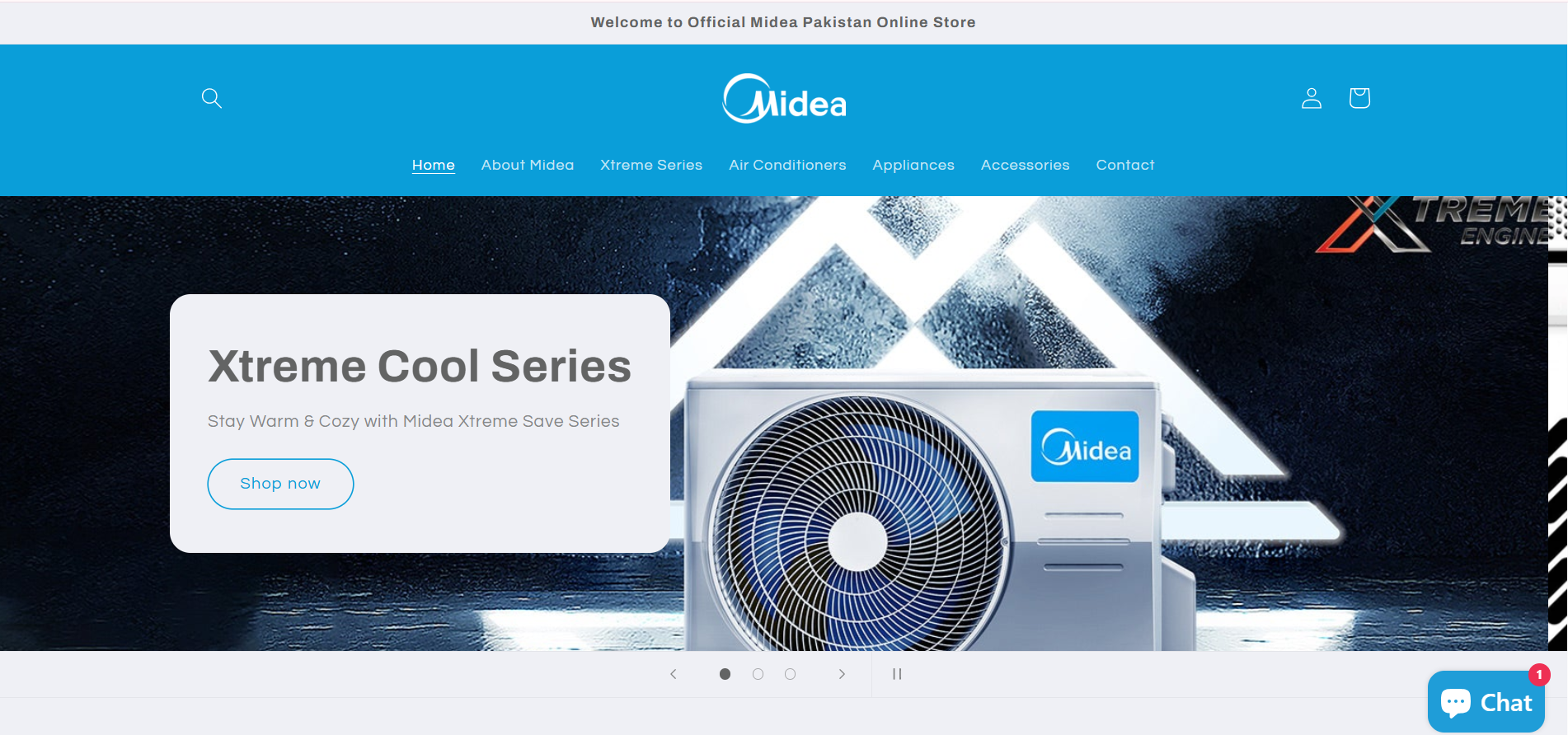 Midea Pakistan Shopify E-Commerce Store