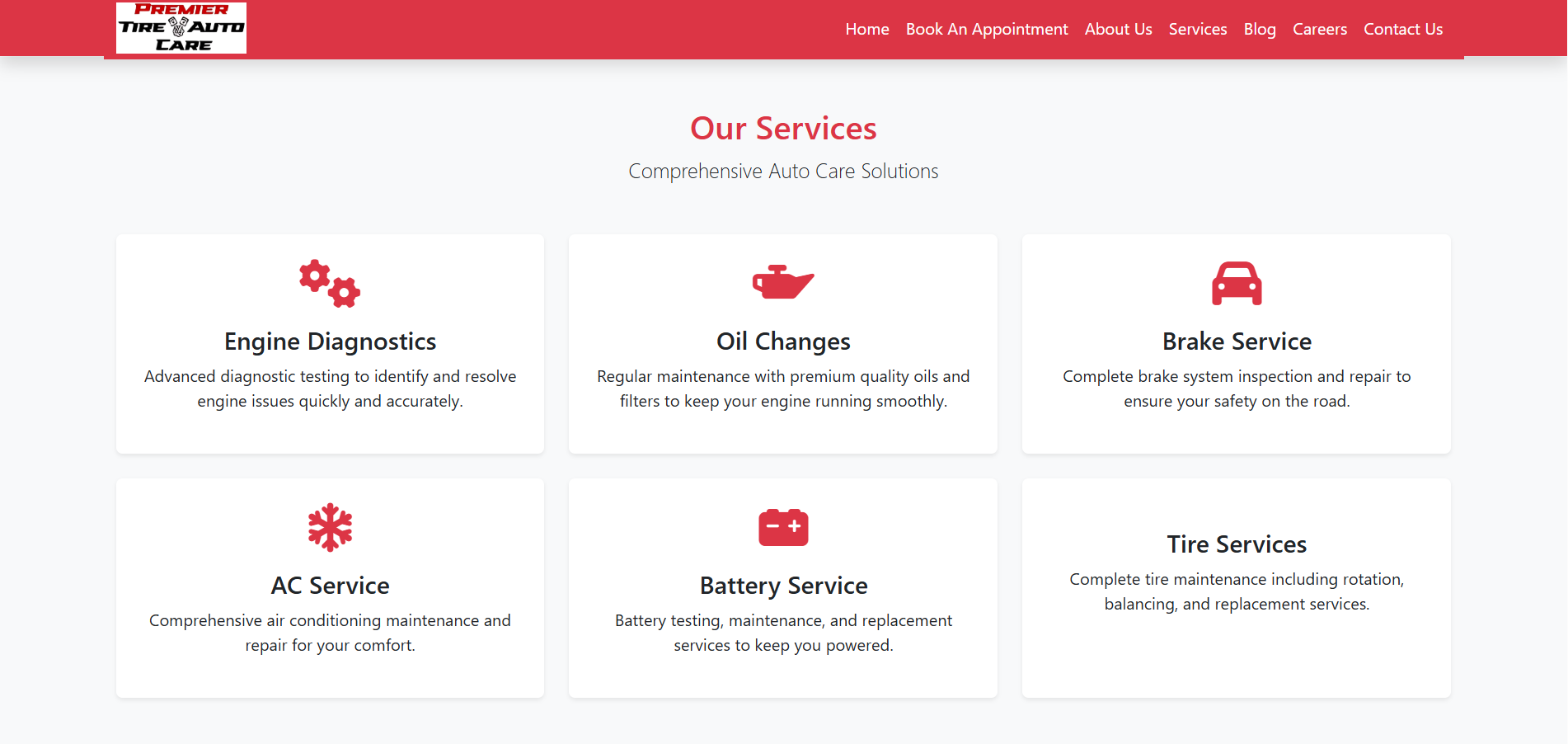 Premier Tire And Auto Care Web App